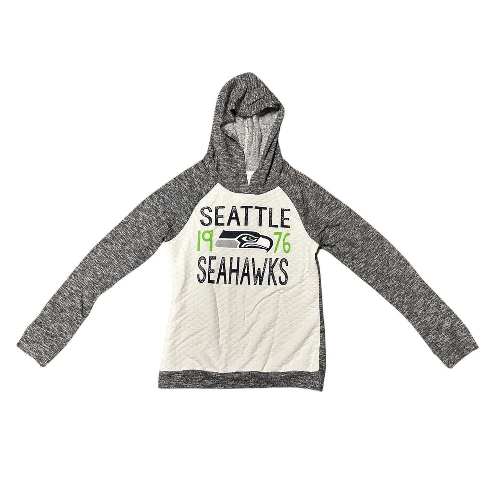 NFL Seattle Seahawks, Women's Hoodie Pullover, White and Black, Medium, NWT